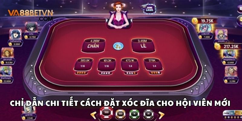 Chỉ dẫn chi tiết cách đặt xóc đĩa cho hội viên mới